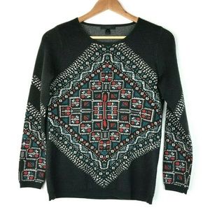 J. Crew Knit Sweater S Textured Western Winter